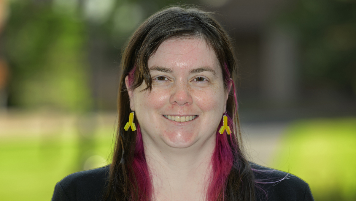 Kelsey, outside on a sunny day.