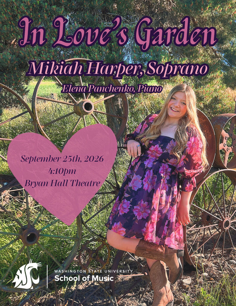 Poster for student recital.
