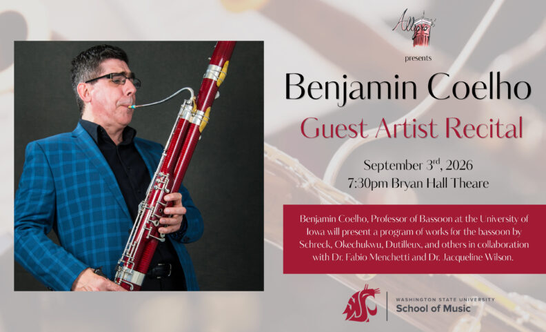 Poster for Guest Artist Recital all the information is on the calendar.