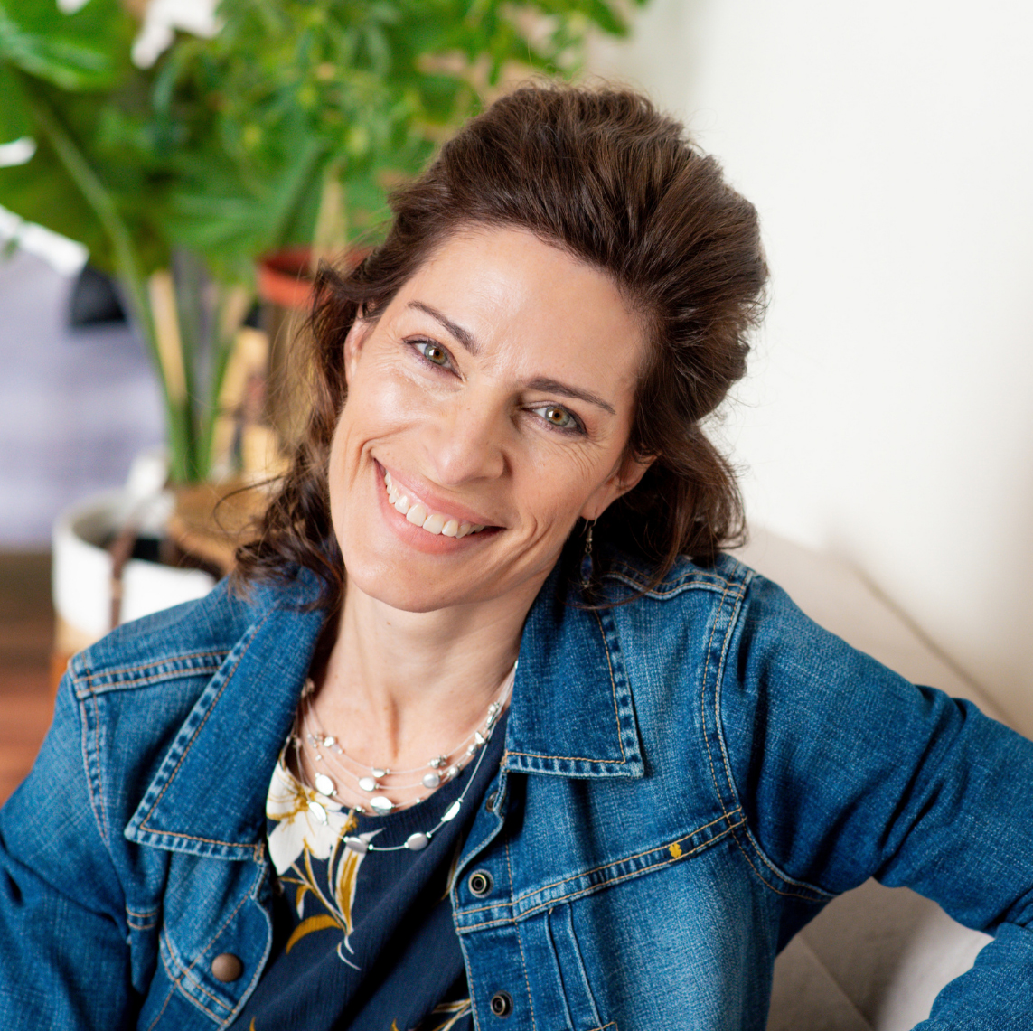 Sonja, wearing a denim jacket.