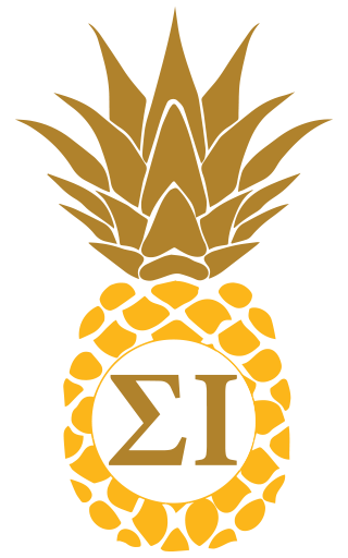 Sigma Iota logo: an illustration of a pineapple with the Greek letters sigma and iota.