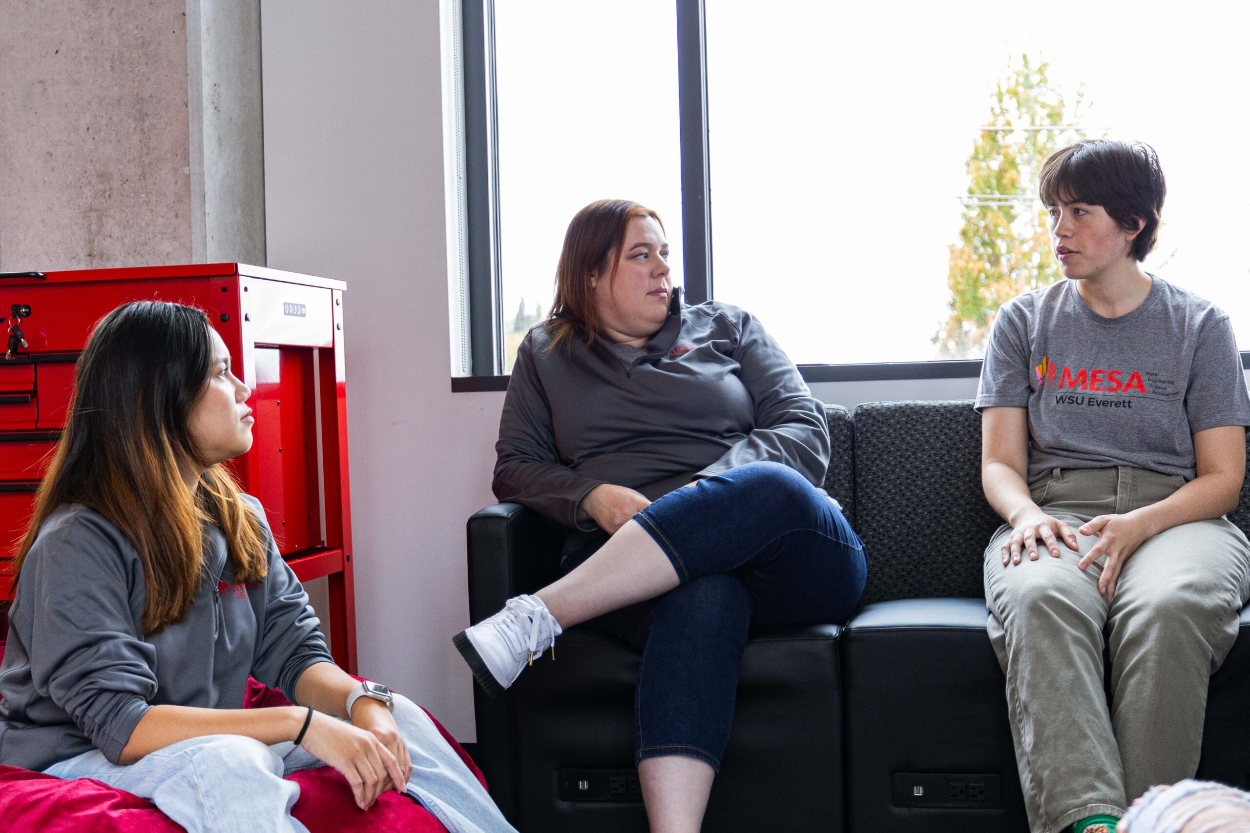 Students in MESA center