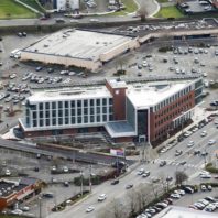 Aerial view of the WSU Everett building.