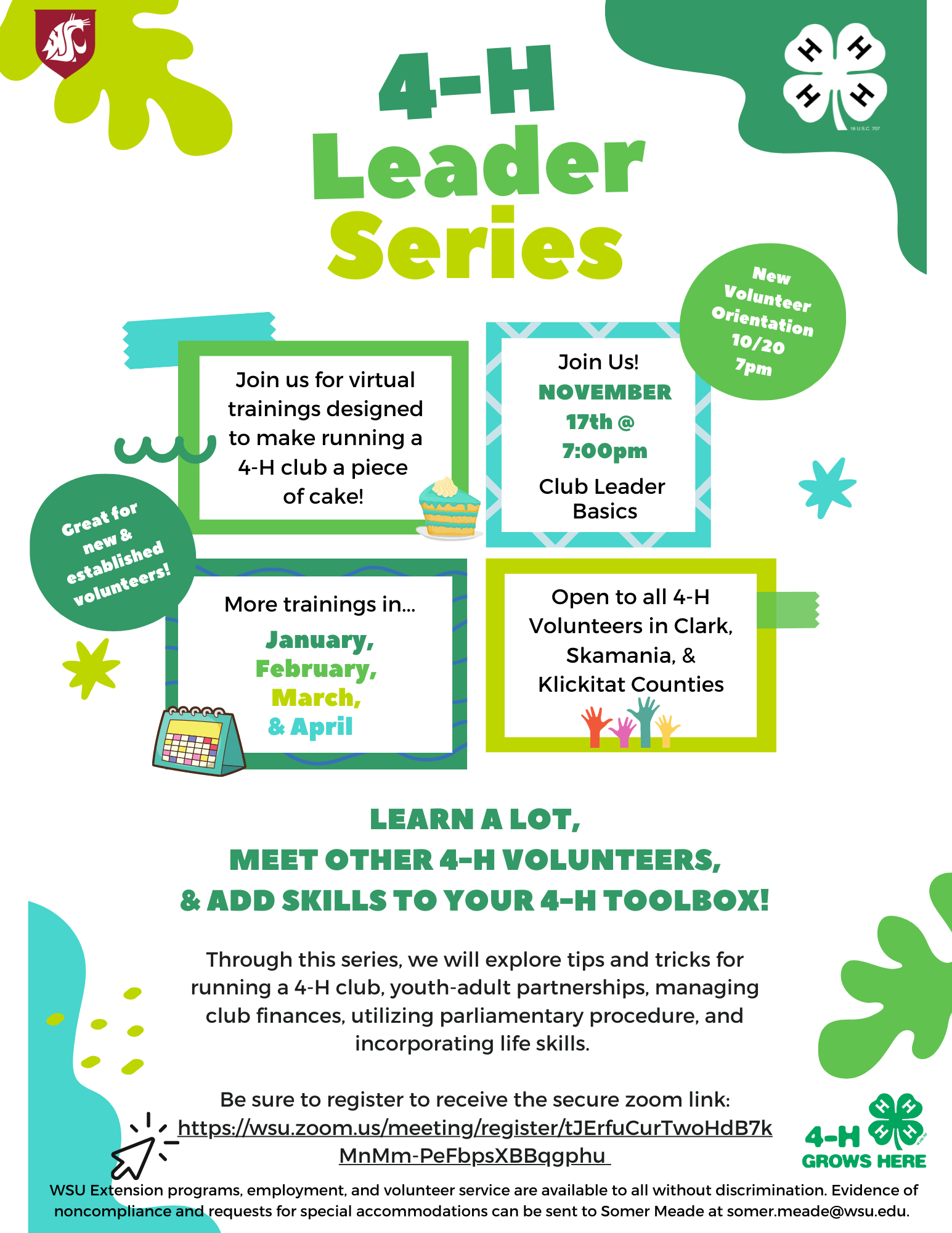 4-H Leader Series Flyer