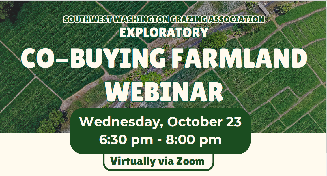 Co-buying Farmland event flyer