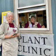 Master Gardener Volunteers awaiting clients at the plant clinic offered during the Grays Harbor County Fair