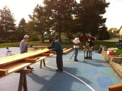building raised beds for community garden