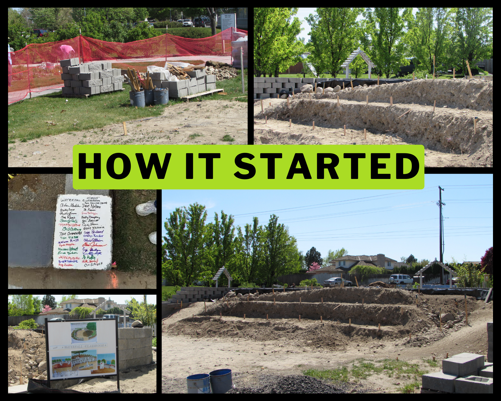 waterfall classroom under construction