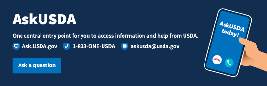 Ask USDA website