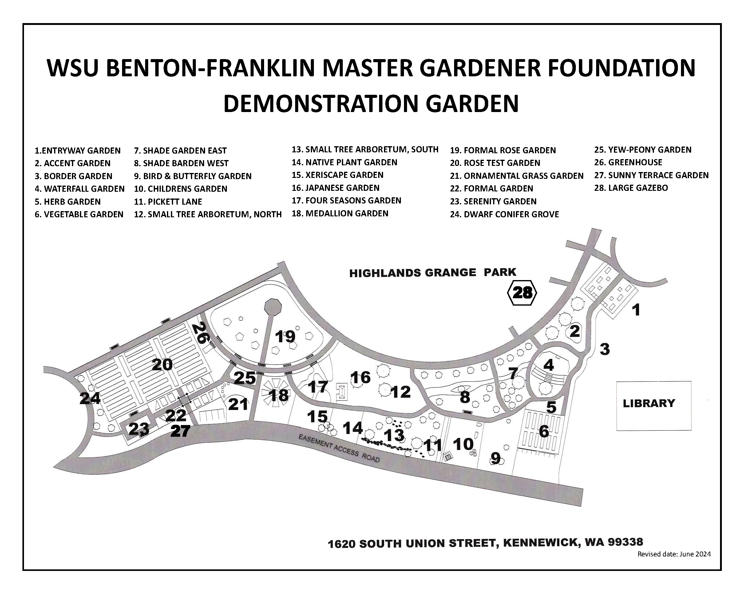 map layout of the gardens