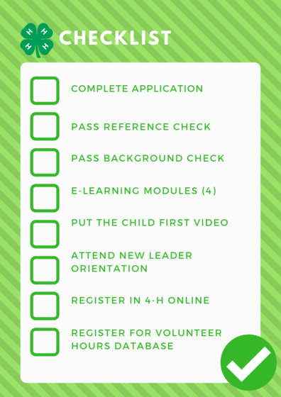 Volunteer Checklist