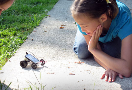 Solar powered toy car