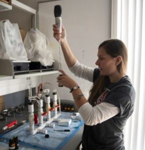 Woman in lab.
