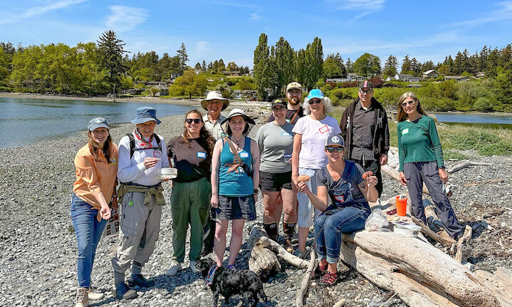 People standing on the beach