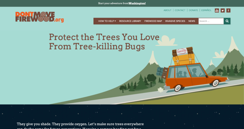 Don't Move Firewood webpage.