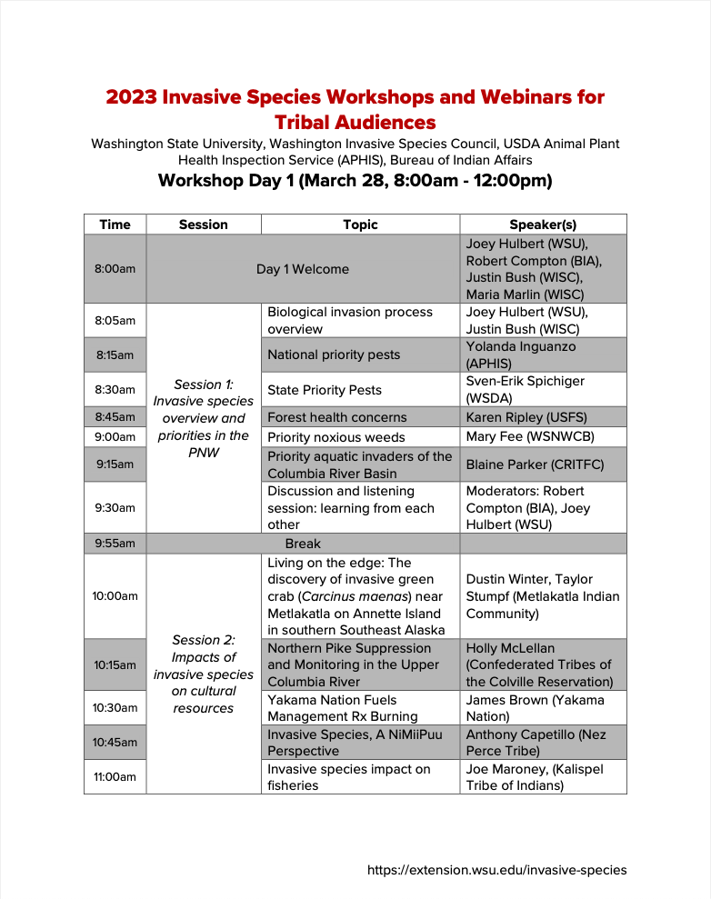 Image of first page of agenda