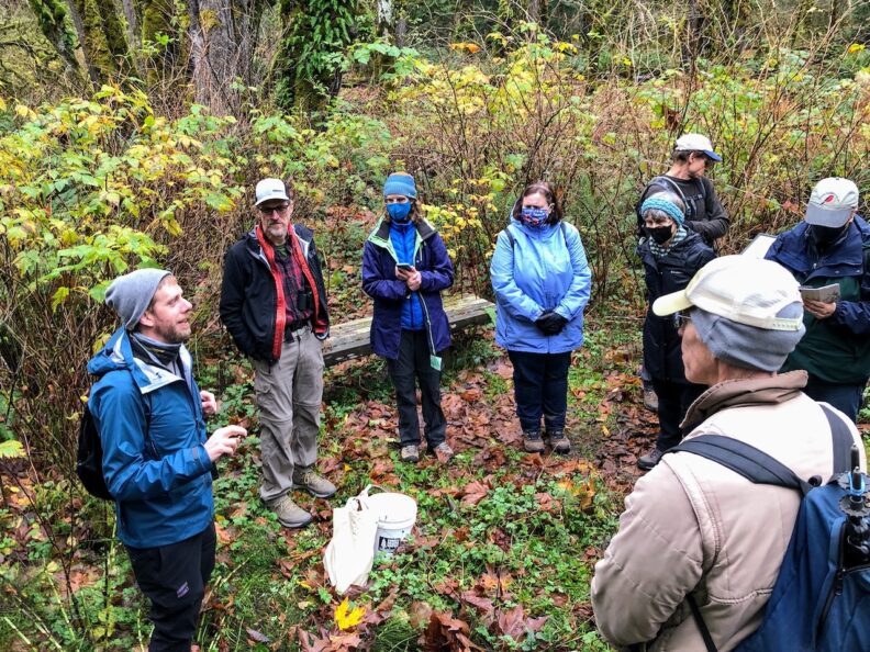 Joey leading hike with Issaquah Alps Trail Club