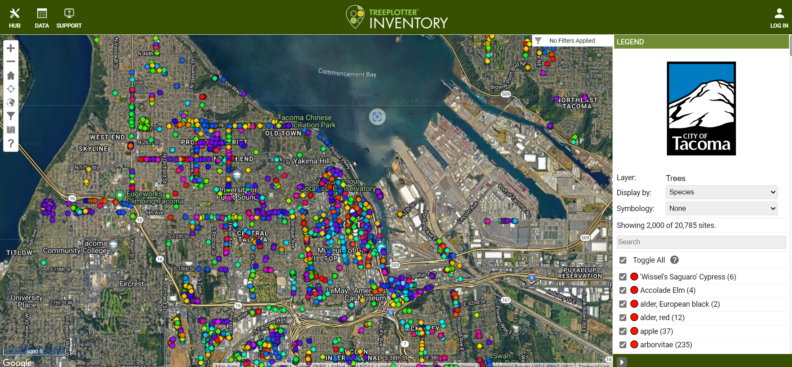 TreePlotter Inventory map