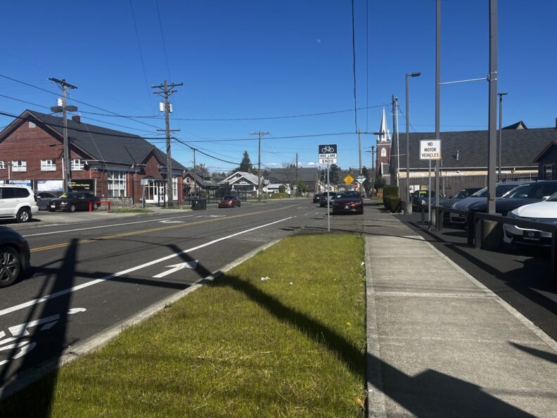 Street with few trees