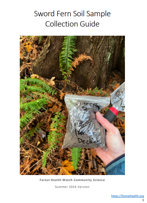 Sword Fern Soil Sample Collection Guide, 2024 version (Links to download from Forest Health Watch)