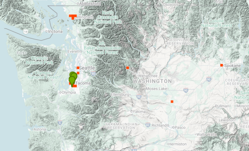 Birch Tree Health Watch iNaturalist observation map