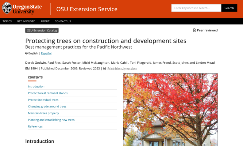 Webpage for OSU resource