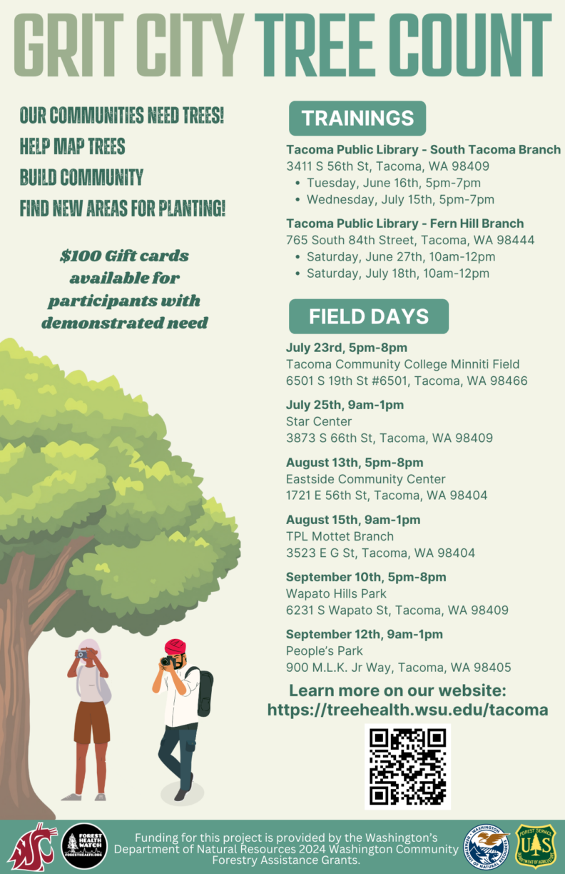 Grit City Tree Count Training and Field Day flyer