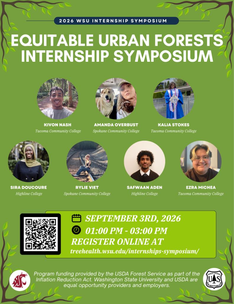 Equitable Urban Forests Internship Symposium flyer