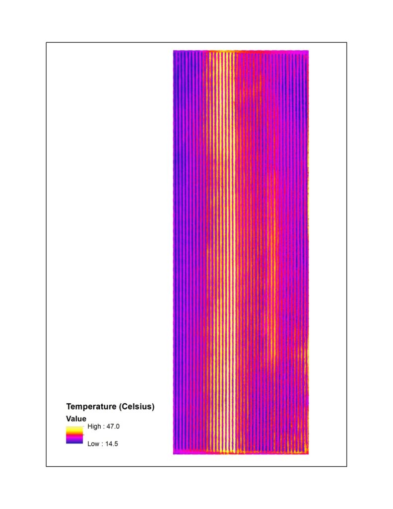 An image showing water stress in crops.