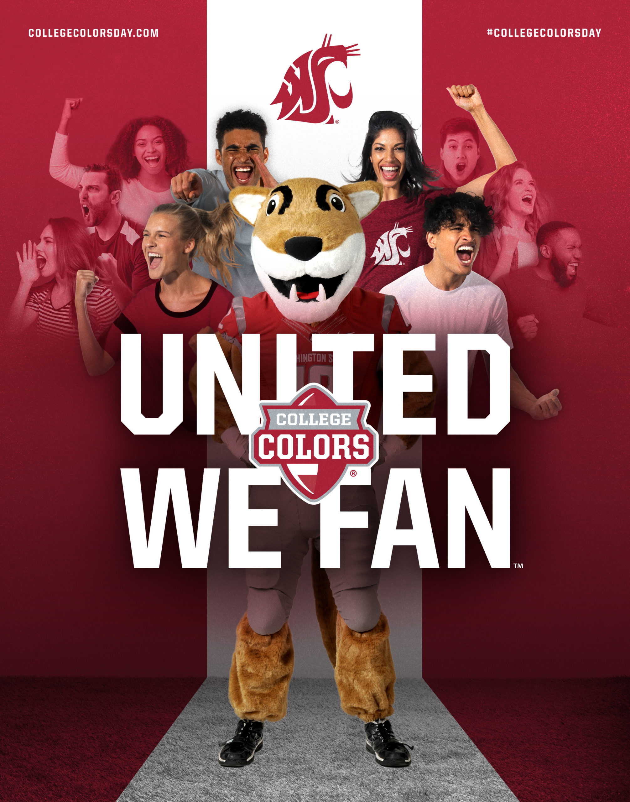 United we Fan College Colors Day poster