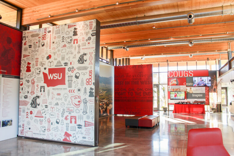 An image of the interior of the Brelsford Washington State University Visitor Center in Pullman, Washington.
