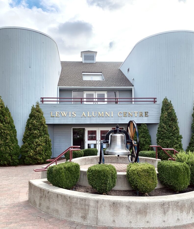 An image of the exterior of the Lewis Alumni Centre on the Washington State University Pullman campus.