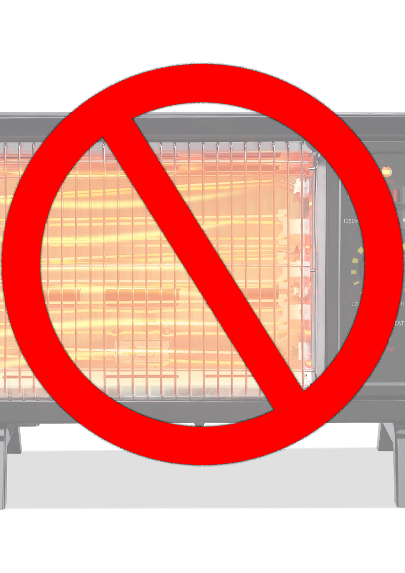 Prohibited electric radiant heater 1
