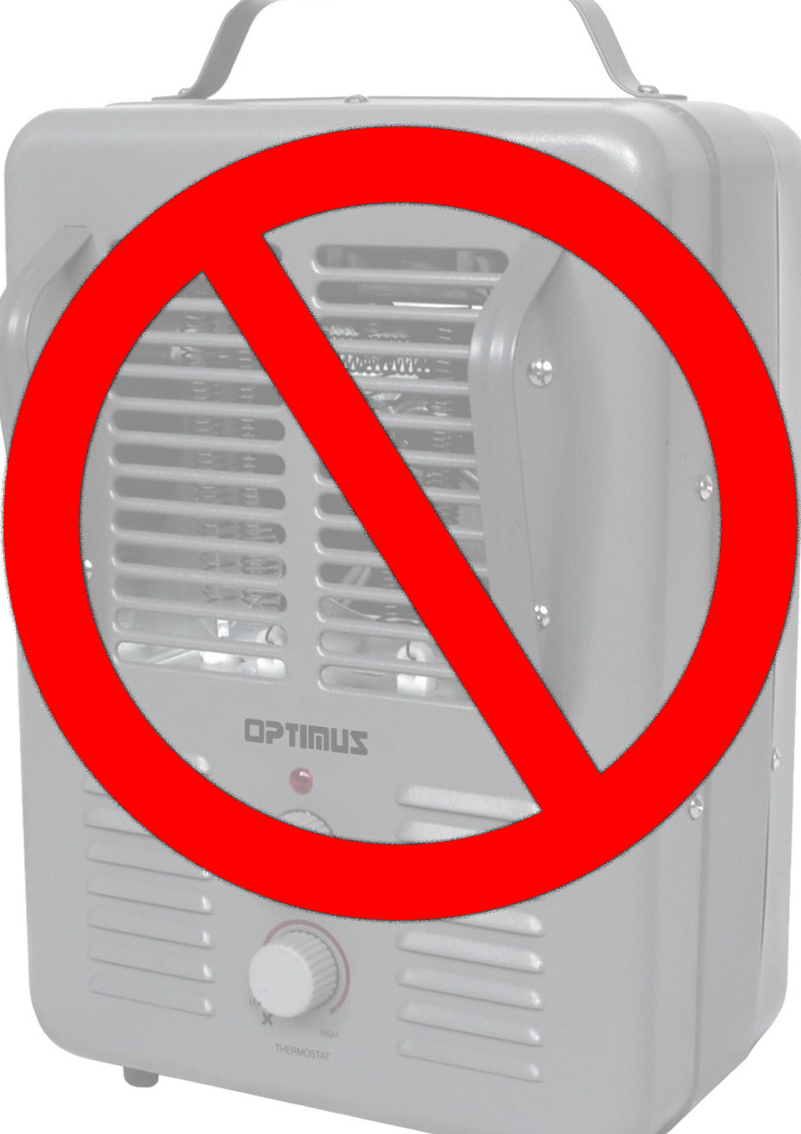 Prohibited electric radiant heater 2