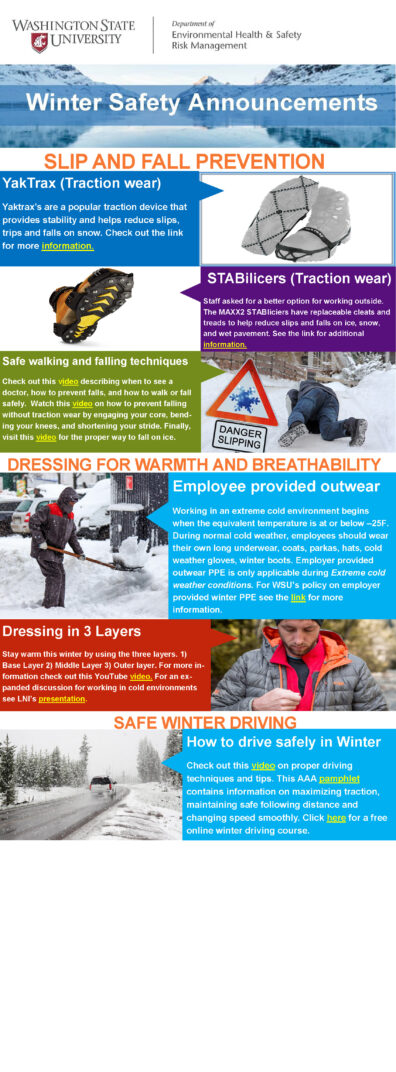 Seasonal Safety Tips | WSU POLICE | Washington State University
