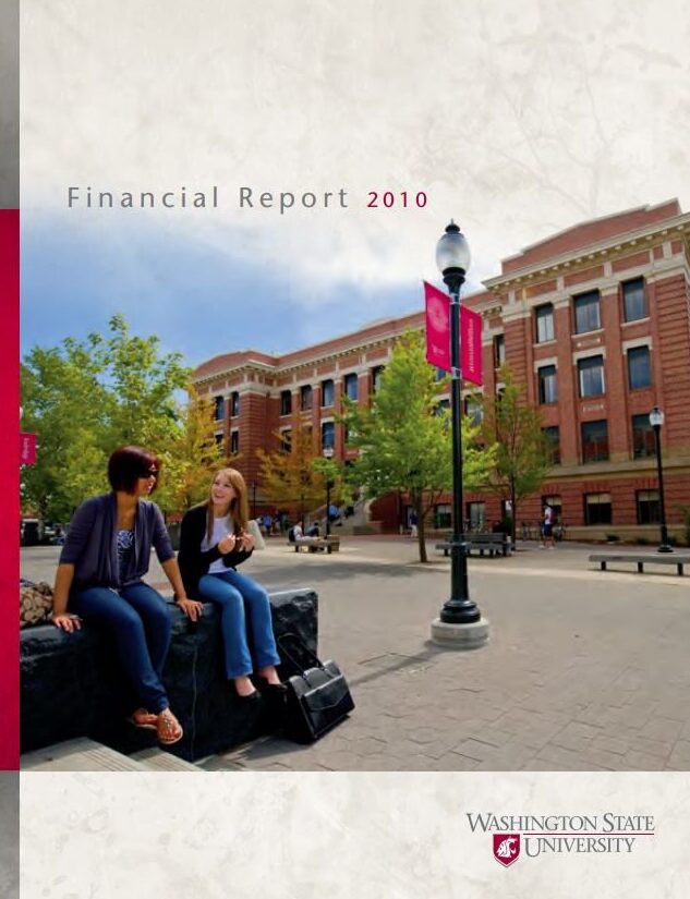 The cover for the 2010 WSU financial report