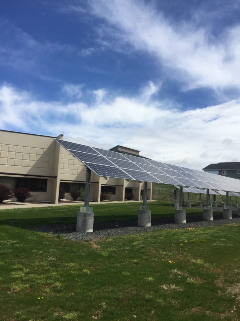 An image showing the solar panels at the facility