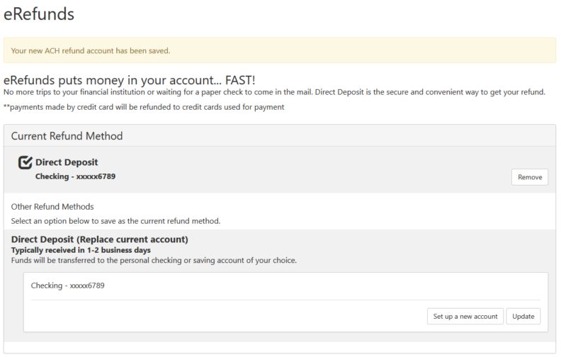 image of confirmation page