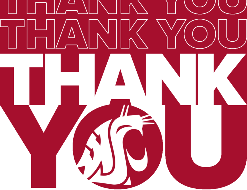 Thank You with the Cougar head in the "O"