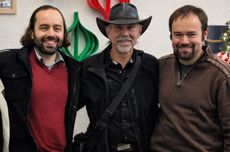 Daniel (left), Bob, and Bennett Riech