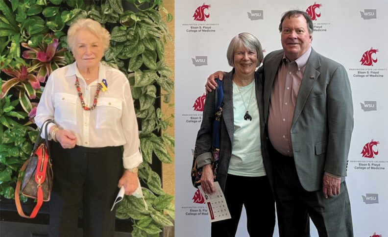 Barbara Stephanus (left) Barbara and Tom Wilson (right)