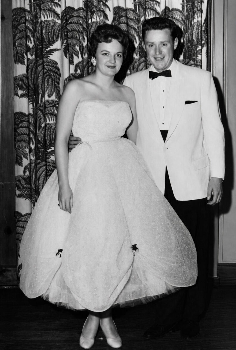 Marge and Stan on their first date at the 1957 Senior Ball. 