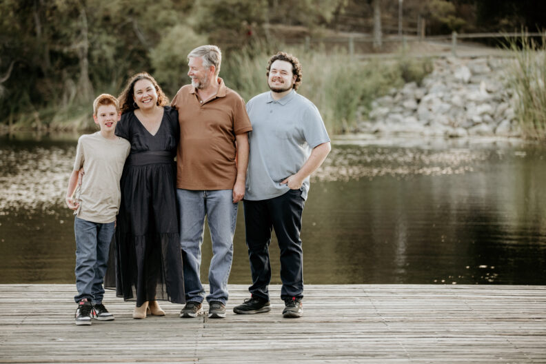 Andersen poses with her family.