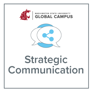 Blue Strategic Communication Degree Program Logo 