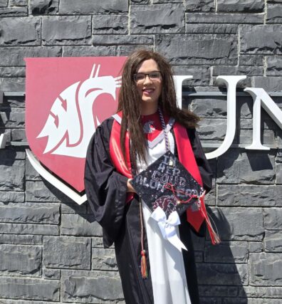 Michelle Egan at graduation time 
