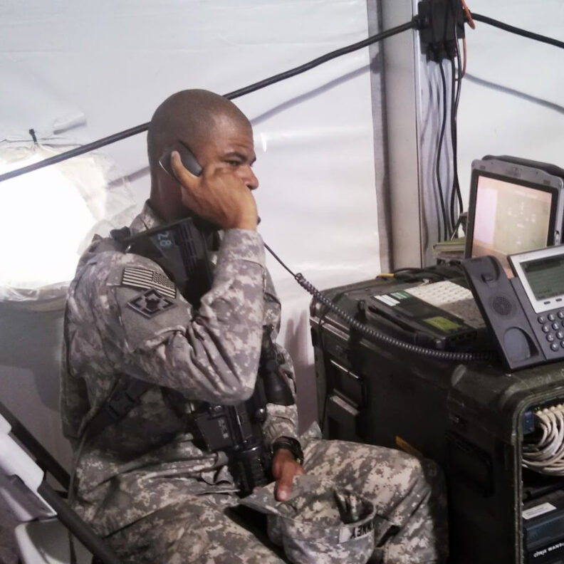 Photo of Johnathan taken while he was in the US Army. 