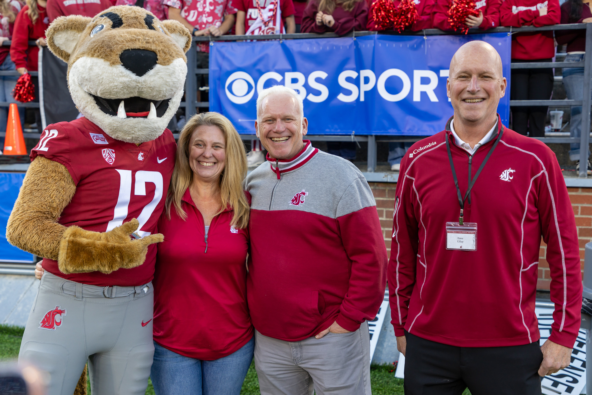 Kevin Van De Wege at his induction ceremony at a WSU Cougars game