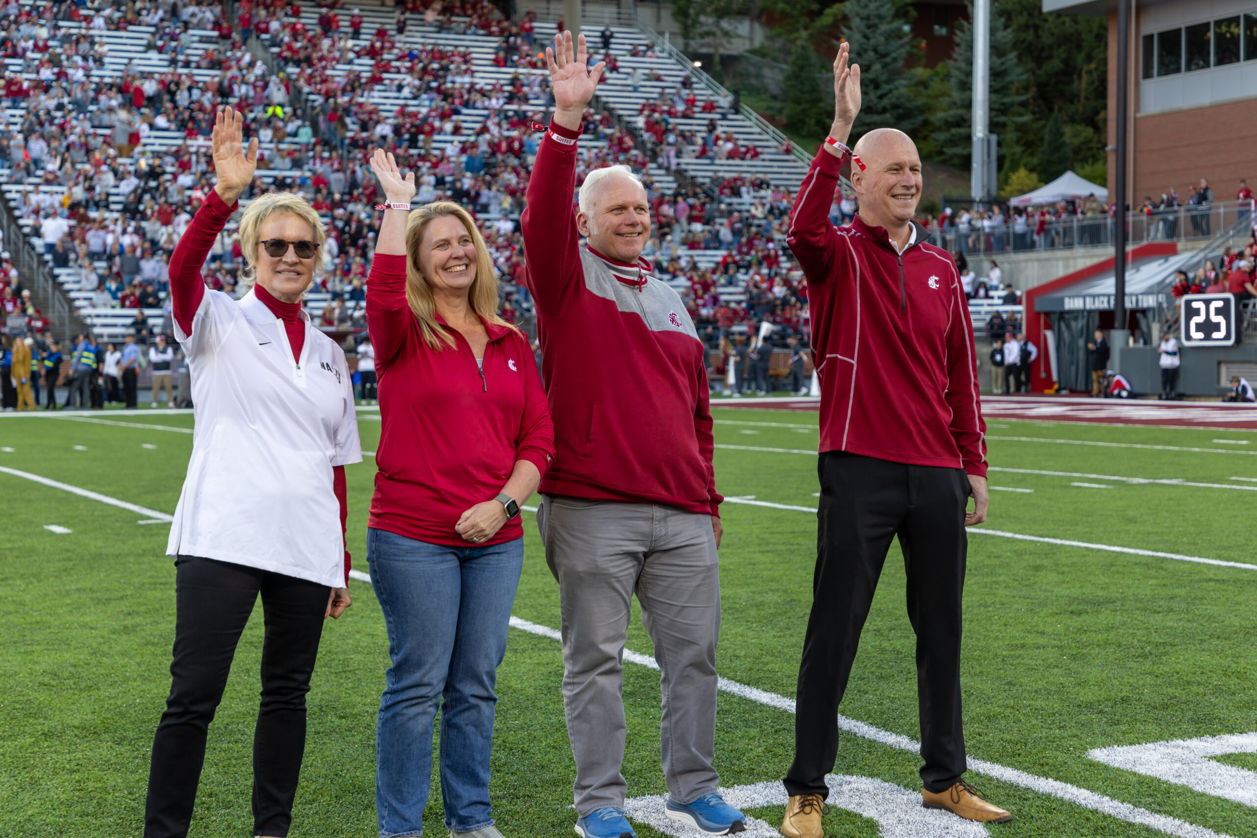 Kevin Van De Wege at his induction ceremony at a WSU Cougars game