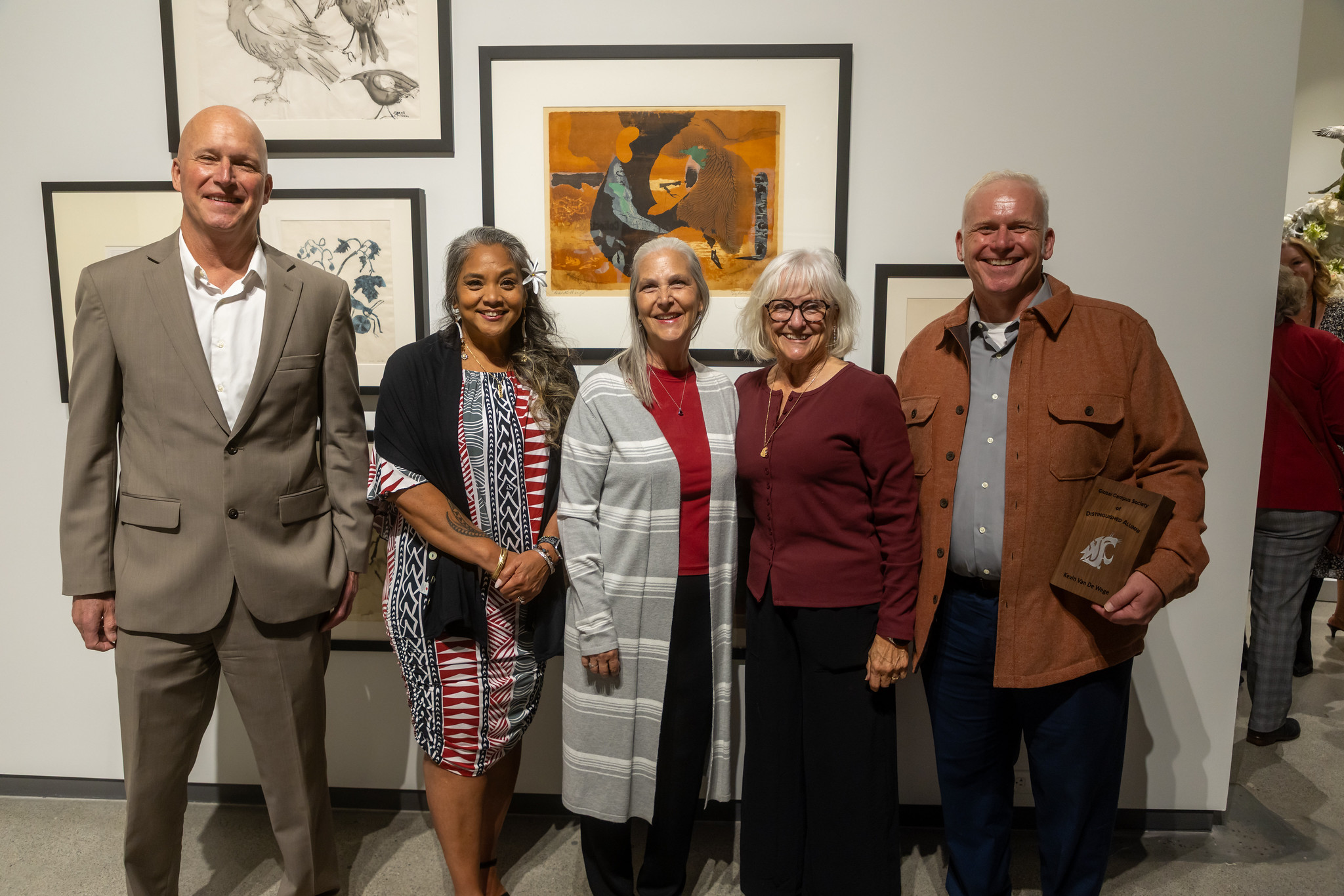 WSU Global Campus Chancellor Dave Cillay with four SODA inductees: Dr. G, Lisa King, Nancy Kook, and Kevin Van De Wege