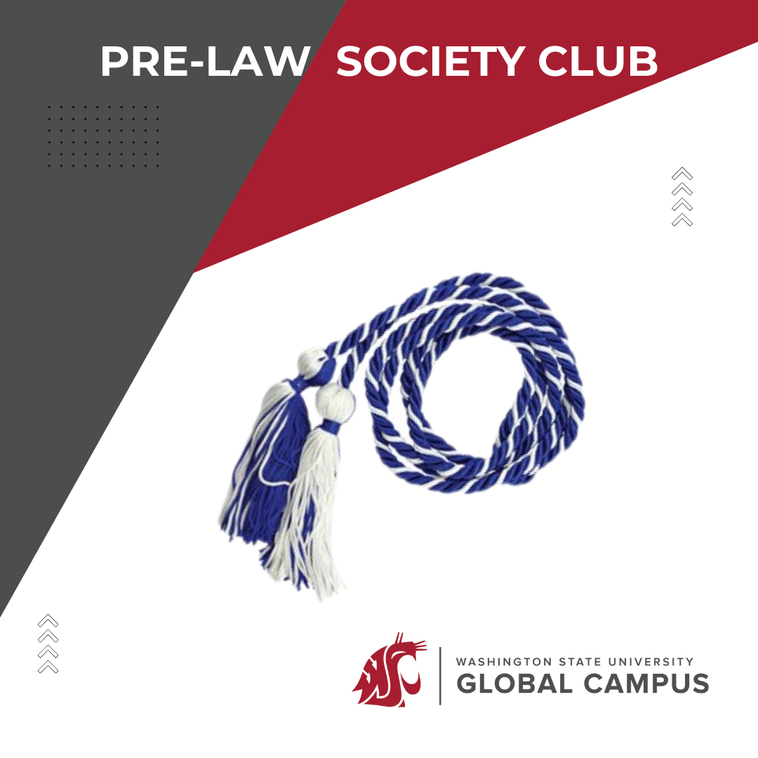 White and blue graduation cord